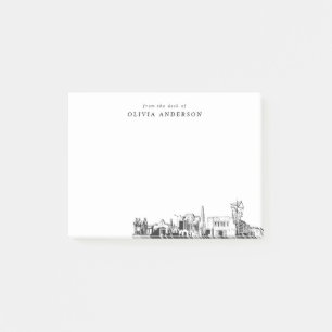 Vom Schreibtisch der Skyline von Mesa Personalisie Post-it Klebezettel