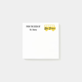 Vom Schreibtisch des Bustreiber-personalisierten Post-it Klebezettel