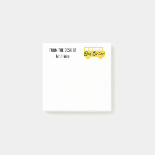 Vom Schreibtisch des Bustreiber-personalisierten Post-it Klebezettel