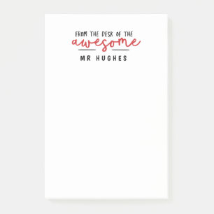 Vom Schreibtisch des hellen Post-it Klebezettel