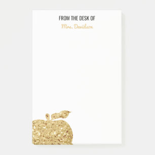 Vom Schreibtisch des Lehrer-personalisierten Post-it Klebezettel