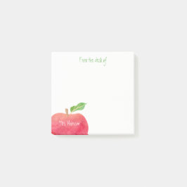 Vom Schreibtisch des Lehrer-roten Aquarells Apple Post-it Klebezettel
