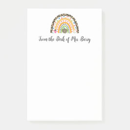 Vom Schreibtisch des Lehrers Moderner Regenbogen Post-it Klebezettel