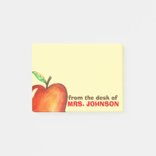 Vom Schreibtisch des Lehrers Red Apple Personalisi Post-it Klebezettel