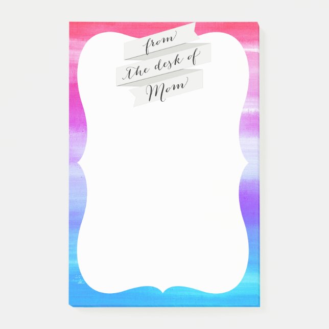 vom Schreibtisch des Mama 4x6-Notizblocks Post-it Klebezettel (Vorderseite)