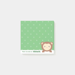 Vom Schreibtisch des Niedlichen Kawaii Cartoon Aff Post-it Klebezettel