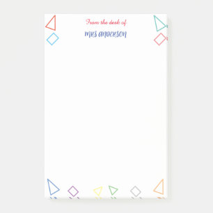 Vom Schreibtisch des Personalisierten Lehrers Post-it Klebezettel
