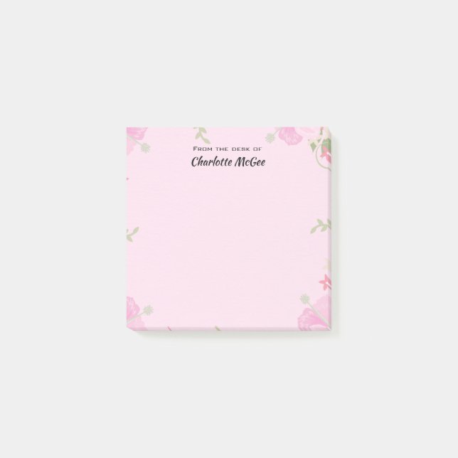 vom Schreibtisch des Personalisierten Namens Post-it Klebezettel (Vorderseite)