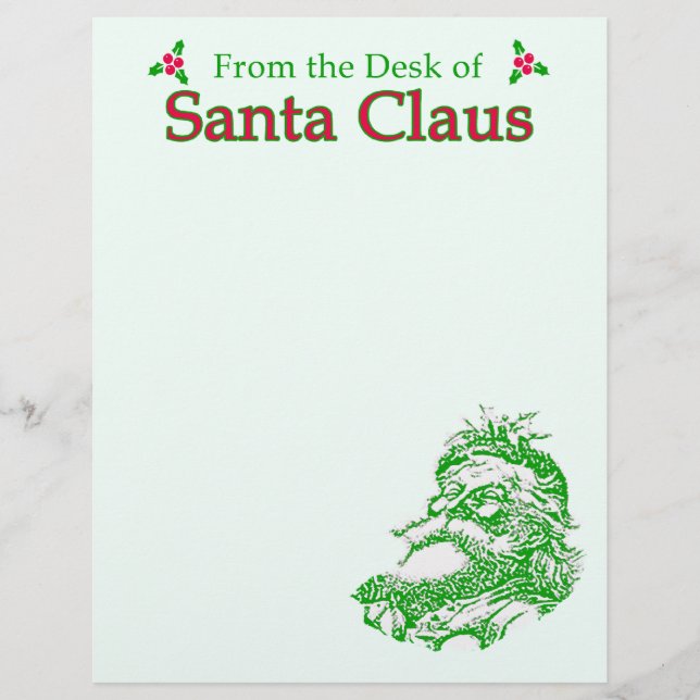 Vom Schreibtisch des Santa Claus Letterhead (Vorderseite)
