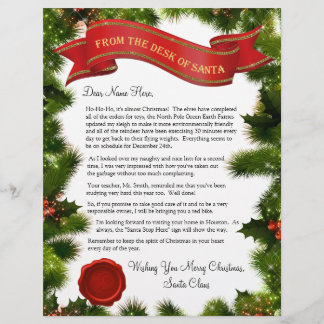 Vom Schreibtisch des Santa Letter mit Siegel - bea