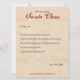 vom Schreibtisch des Santa Personalisierten Schrei