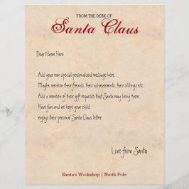 vom Schreibtisch des Santa Personalisierten Schrei