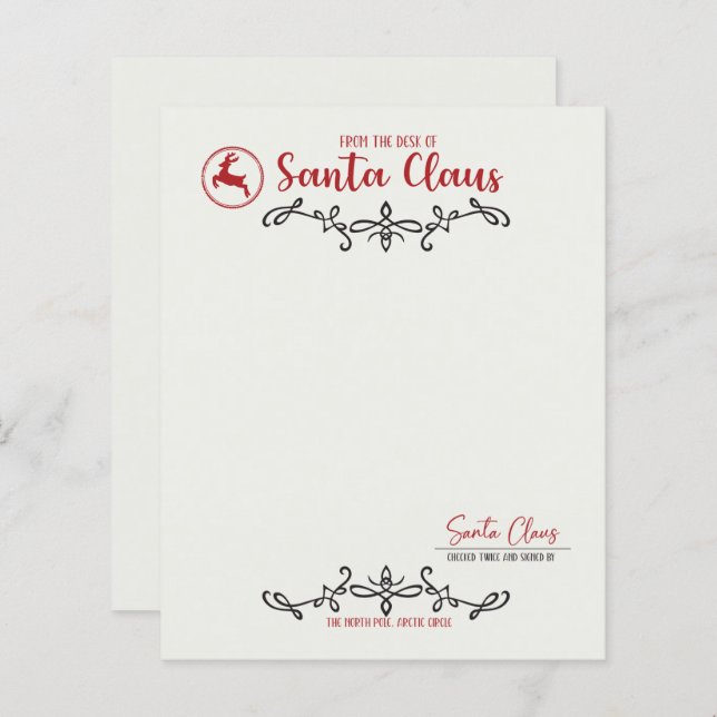 Vom Schreibtisch des Weihnachtsmannes (Vorne/Hinten)