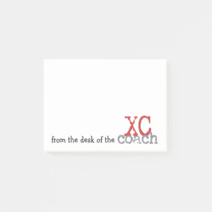 Vom Schreibtisch des XC-Trainers Cross Country Post-it Klebezettel