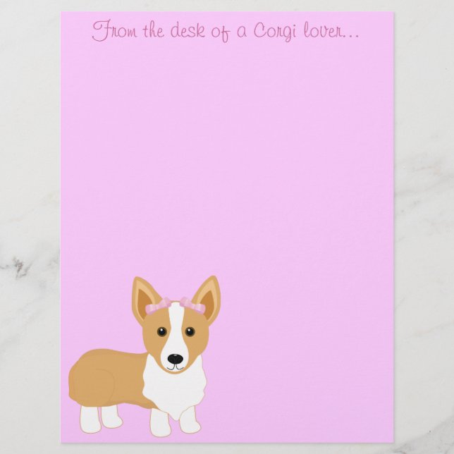 Vom Schreibtisch eines Corgi Liebhabers... Briefpa (Vorderseite)