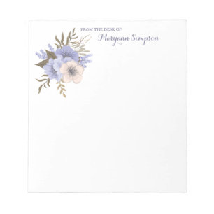 Vom Schreibtisch - Elegantes Bouquet mit Blume Notizblock