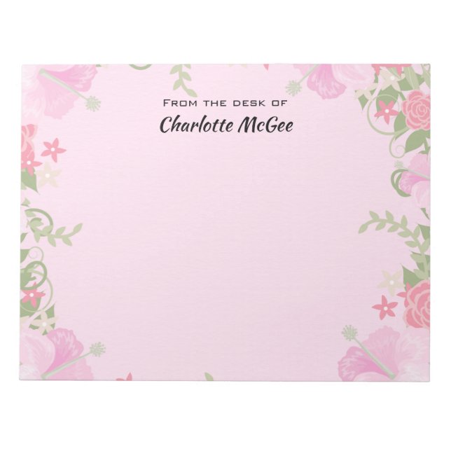 Vom Schreibtisch mit Personalisiertem Namen Notizblock (Vorderseite)