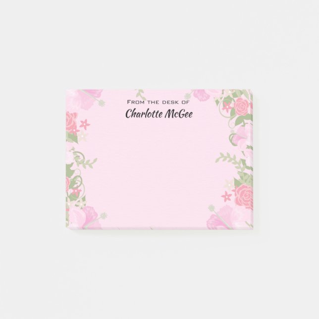 Vom Schreibtisch mit Personalisiertem Namen Post-it Klebezettel (Vorderseite)