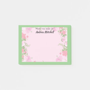 Vom Schreibtisch mit Personalisiertem Namen Post-it Klebezettel