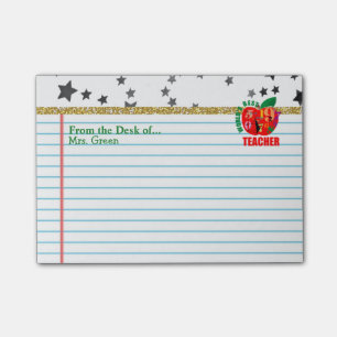Vom Schreibtisch von Lehrer-Namen Apple Post-it Klebezettel