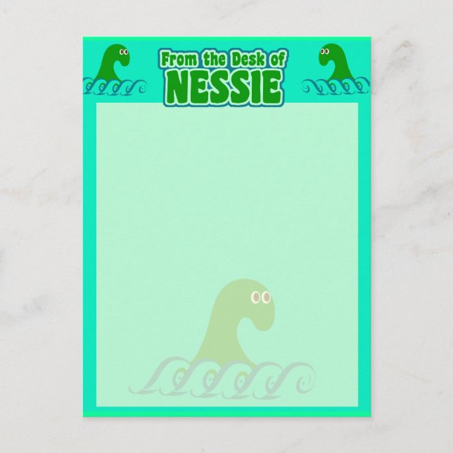 Vom Schreibtisch von Nessie! Postkarte (Vorderseite)
