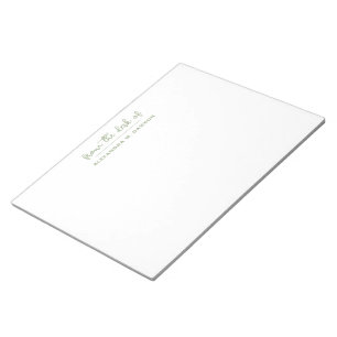 Vom Schreibtisch von Sage Green Personalisiert Tre Notizblock