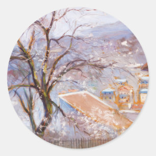 Vom Stadtrand von Paris, Hugo Simberg Runder Aufkleber