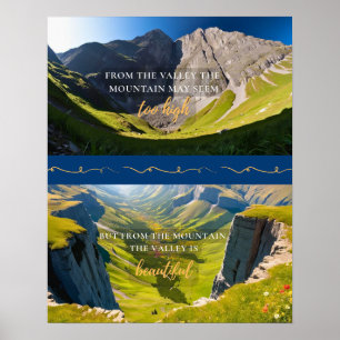 Vom Tal zum Mountain Poster