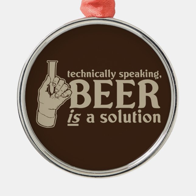 vom technischen Standpunkt aus ist Bier eine Silbernes Ornament (Vorne)