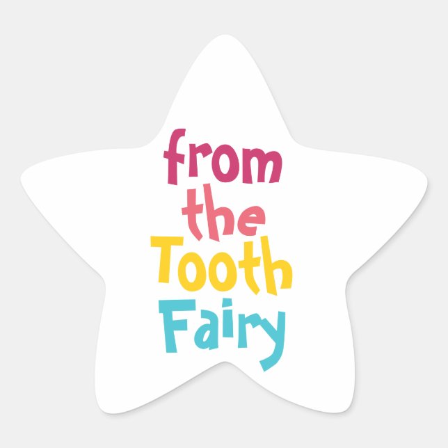Vom Tooth Fairy Niedlicher Spaß Stern-Aufkleber (Vorderseite)