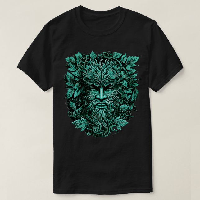vom traditionellen heidnischen Keltischen Greenman T-Shirt (Design vorne)