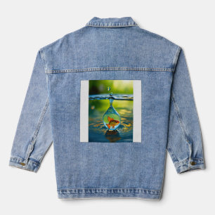 Vom Tropfen zum Leben: Die Geburt eines Fisches Jeansjacke