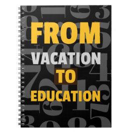 Vom Urlaub bis zur Bildung Schule Notizblock