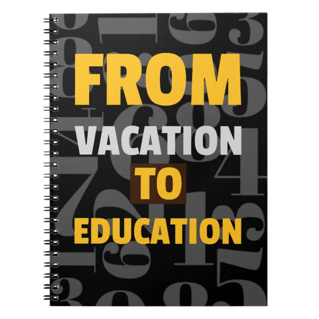 Vom Urlaub bis zur Bildung Schule Notizblock (Vorderseite)