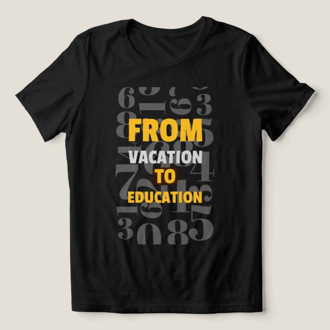 Vom Urlaub bis zur Bildung Schule Tri-Blend Shirt (Design Vorderseite)