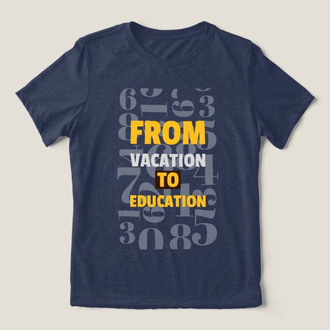 Vom Urlaub bis zur Bildung Schule Tri-Blend Shirt (Design Vorderseite)