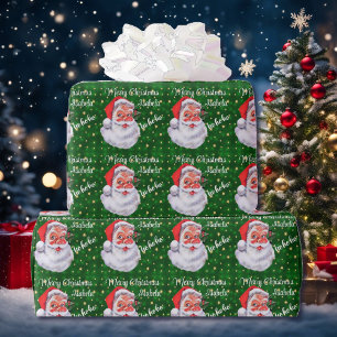 Vom Weihnachtsmann Ho Ho Ho Name Weihnachten Geschenkpapier