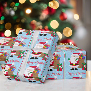 Vom Weihnachtsmann Name Kind Weihnachten hinzufüge Geschenkpapier