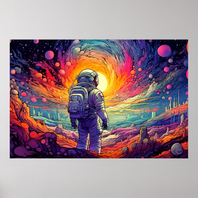 Vom Weltraum und über die Illustration hinaus Poster (Vorne)