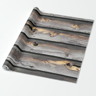 vom Wetter als alter Holzhintergrund signiert Geschenkpapier