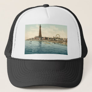 Vom zentralen Pier Blackpool, England Truckerkappe