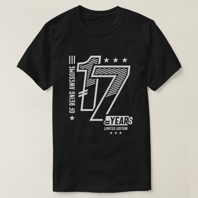 von 17 Jahren Phantastisch - 17. Geburtstag T-Shirt (Design vorne)