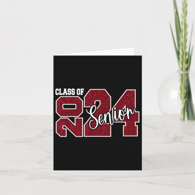 von 2024 Senior 24 Last Day of School Abschluss Pa Karte (Vorderseite)