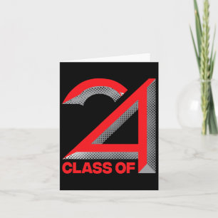 von 2024 Shirt Abschluss Senior High School Colleg Karte