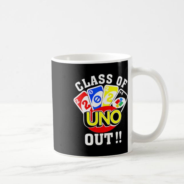 von 2024 Uno Out Senior 2024 Abschluss Lehrer Stu Kaffeetasse (Rechts)