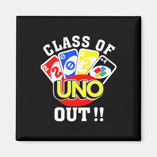 von 2024 Uno Out Senior 2024 Abschluss Lehrer Stu Magnet (Vorne)