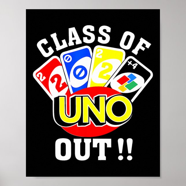 von 2024 Uno Out Senior 2024 Abschluss Lehrer Stu Poster (Vorne)