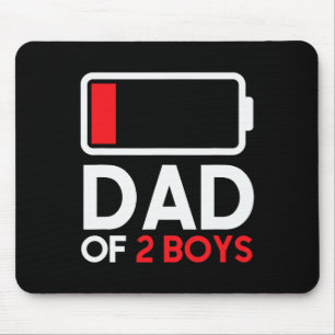 von 2 Jungen mit niedrigem Batteriestand lustige V Mousepad