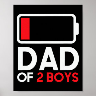 von 2 Jungen mit niedrigem Batteriestand lustige V Poster