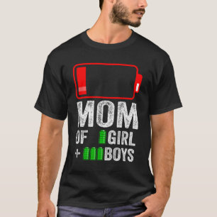 von 3 Jungen 1 Mädchen Geschenk von Kindermüttern T-Shirt